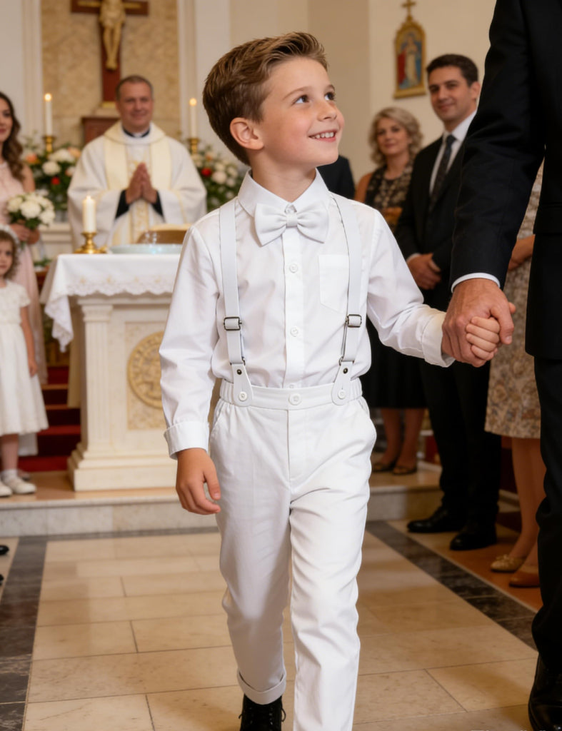 Baby Boy Christening Outfit Baptism Dedication Suit White