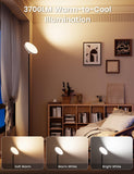 LED Torchiere Floor Lamp with RGB Ambient Light, 42W 3700LM Bright Dimmable Sky Lamp