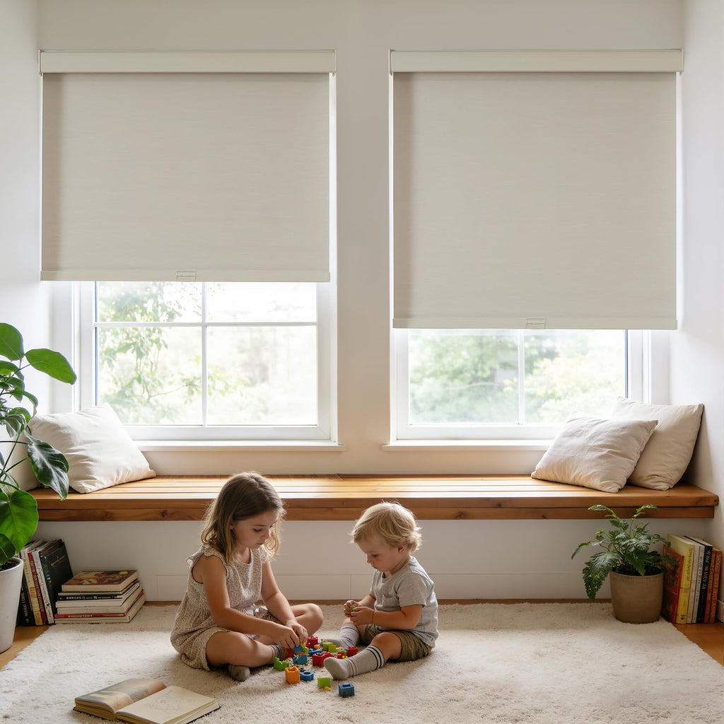 100% Blackout Roller Shades, Beige
