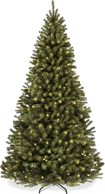 Artificial Christmas Tree with LED Twinkling Lights, Pre-Lit Spruce Realistic Holiday Xmas Décor, 900 Lights