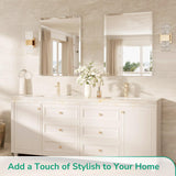 24x36 Beveled Wall Mirror Decorative, Bathroom Vanity Mirrored with 1" Beveled Edge, Shatterproof Modern Frameless