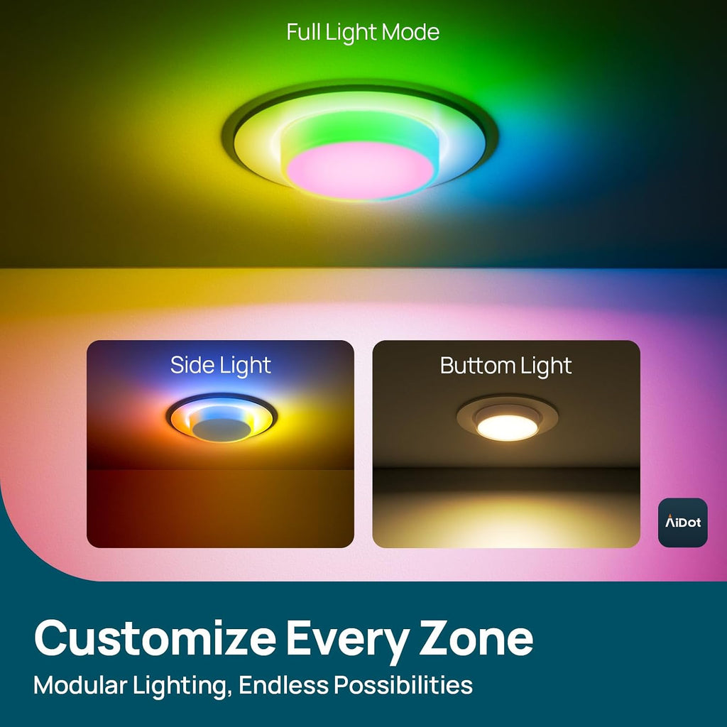 Matter Smart Bulbs E12 4 Pack & Matter BR30 Smart Light Bulbs with Retractable Design 2 Pack