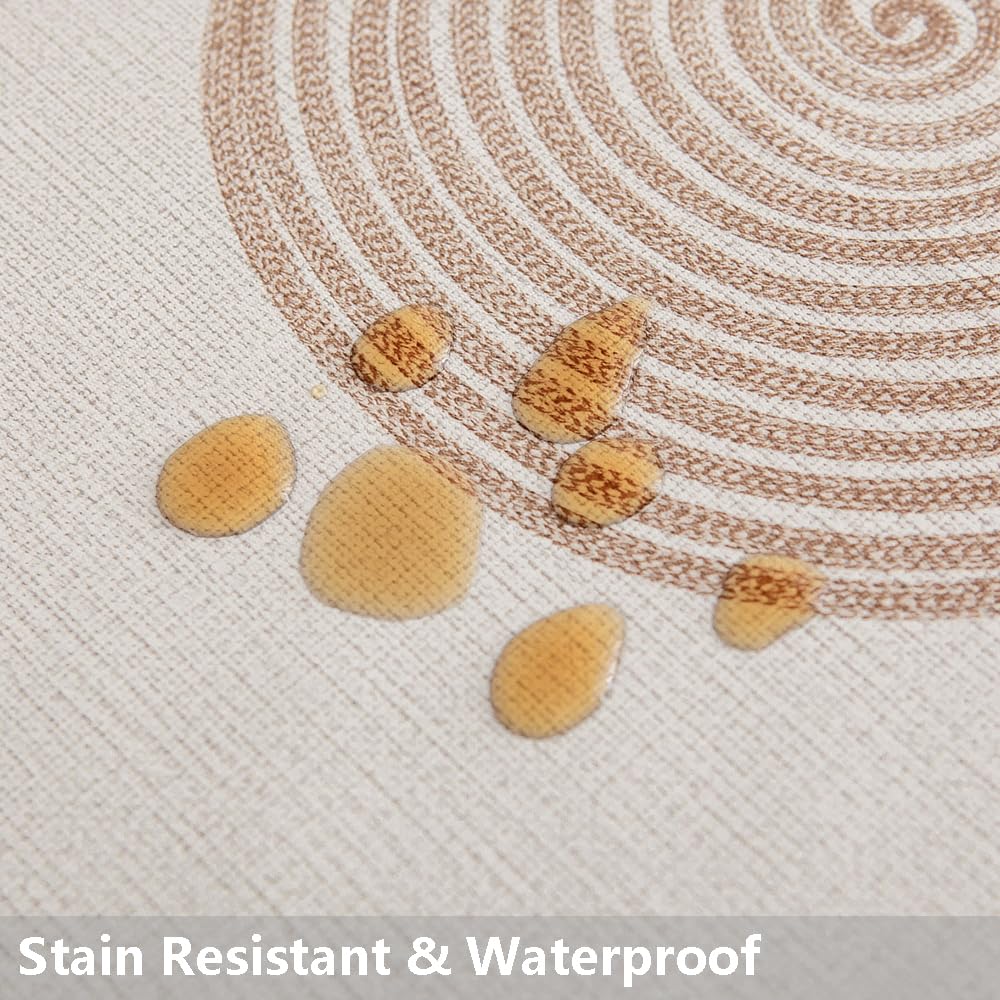 Heavy Duty Vinyl Table Cloth Plastic Table Cloth Dining Table Wipeable PVC Waterproof Tablecloth for Rectangle