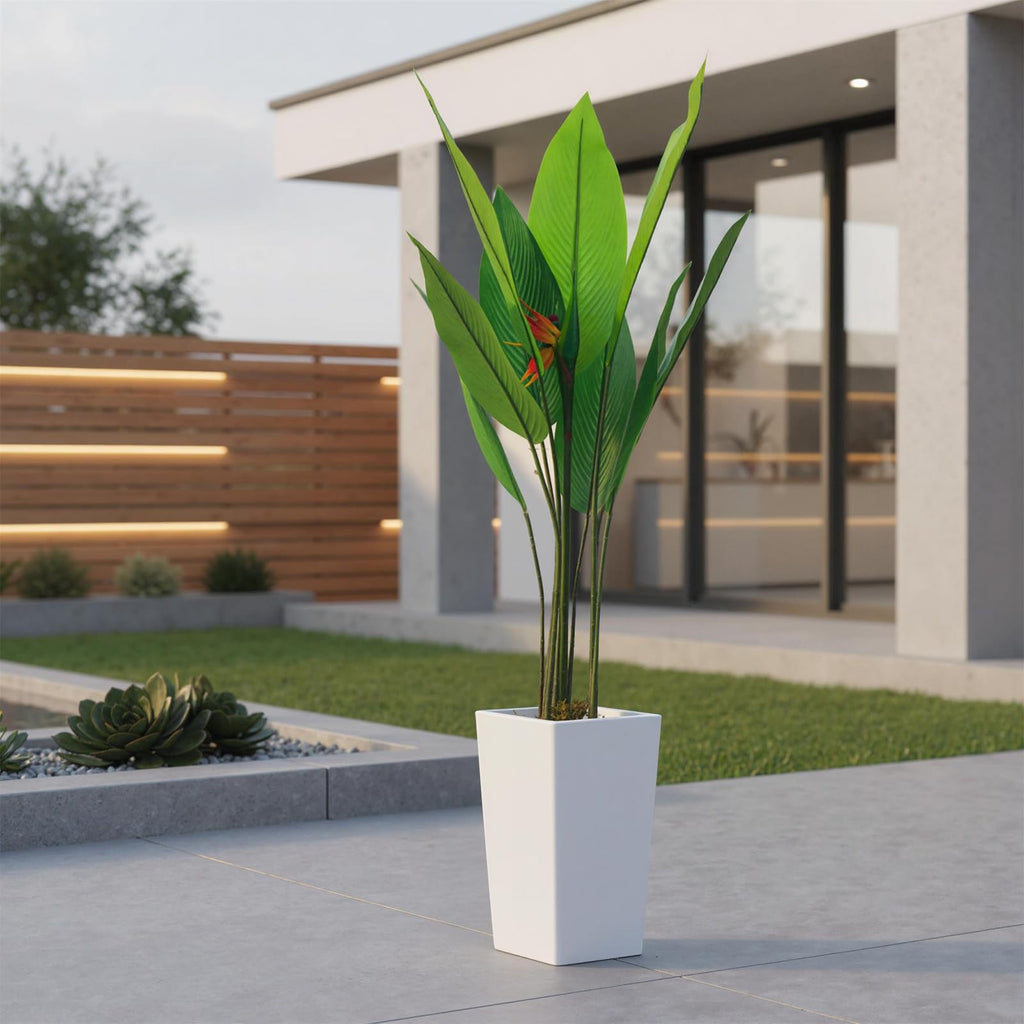 5 FT Artificial Bird of Paradise Tree with Artificial Flowers, Tall Faux Artificial Plants for Indoor&Outdoor Fake