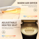 Smart Toilet Auto Open & Close One Piece Tankless Toilet with Bidet Built in Auto Flush Warm Water Air Dryer Heated