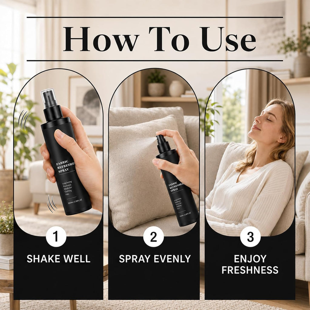 Fabric Refresher & Room Spray - Non-Toxic, Pet & Kid Safe, Plant-Based formula Long-Lasting Fresh Scent