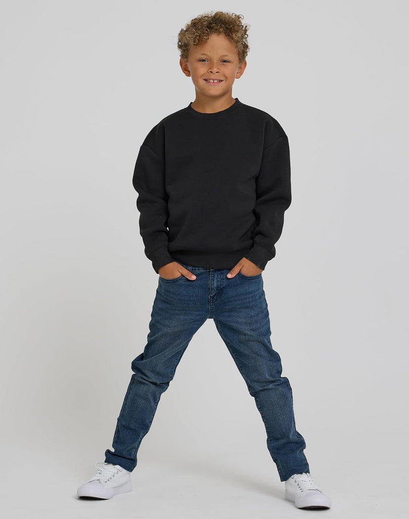 3 Pack Boys Sweatshirts Long Sleeve Boy Crewneck Relaxed Soft Essentials Teen Pullover Sweaters For Youth Kids