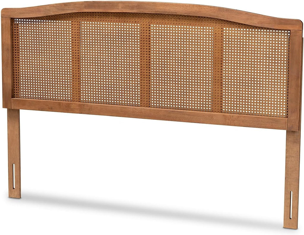 King Wood Headboard, 78.1-inch W 0.8-inch D 40.94-inch H, Ash Walnut