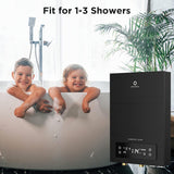 Electric Tankless Water Heater, 27kW, 240Volts - Endless On-Demand Hot Water - Self Modulates to Save Energy Use