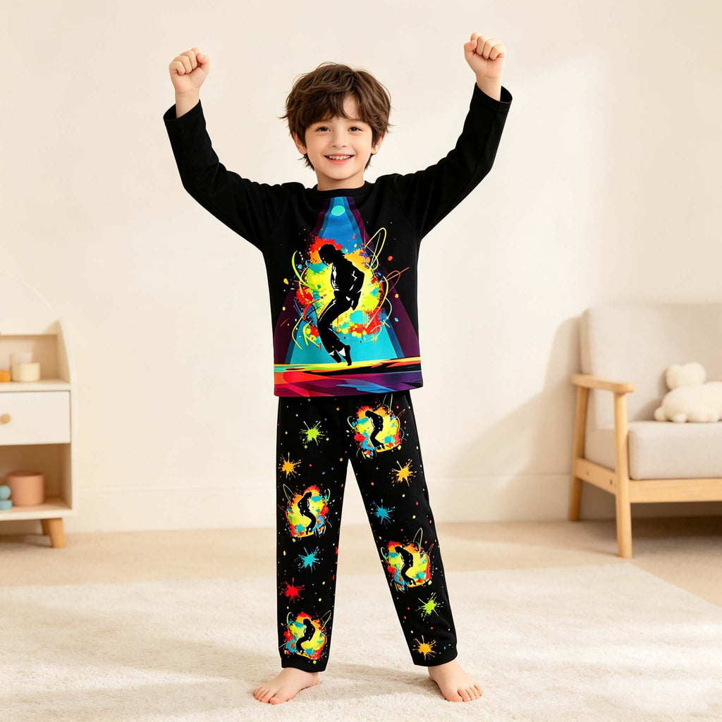 Kids Boys Girls Cool Long Sleeve Clothes Set T-shirt Pants Casual Outfits