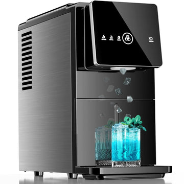 Countertop Nugget Ice Maker, 33LBS/24H, Soft Chewable Ice, One-Click, One-Touch Automatic Ice Dispensing