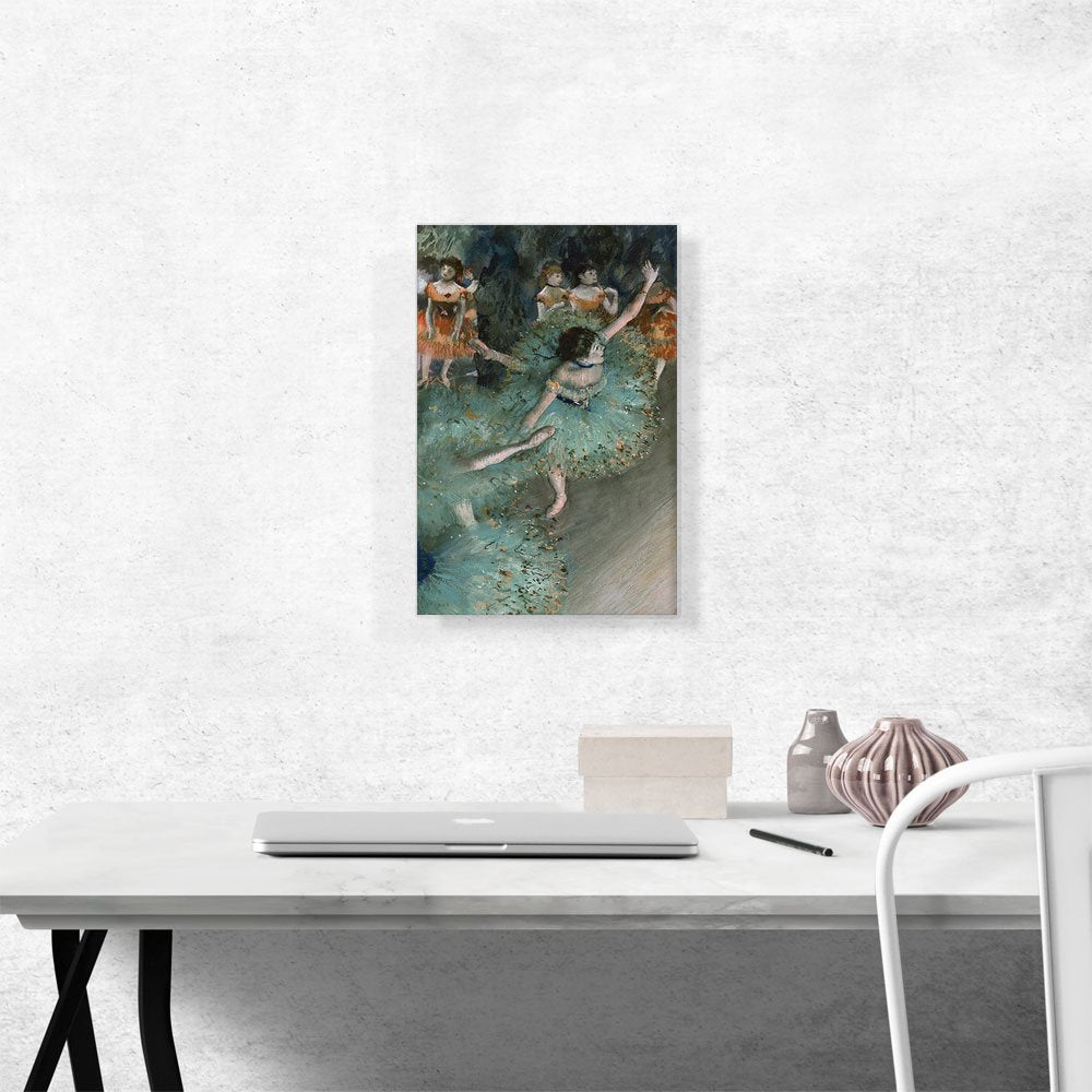 Swaying Dancer - Dancer in Green 1879 Canvas Art Print Stretched Framed Painting Picture Poster Giclee Wall Decor by