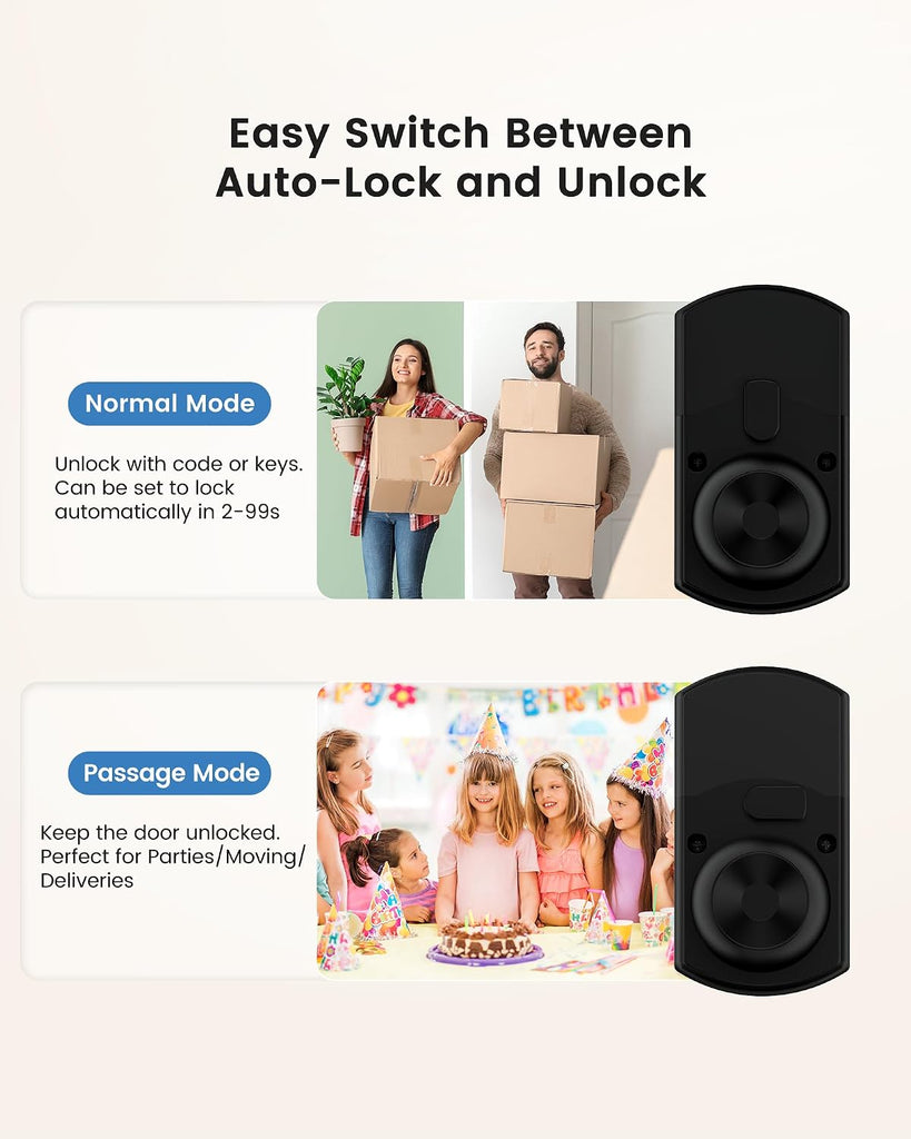 Smart Door Knob with Keypad Keyless Entry Electronic Lock for Front Door