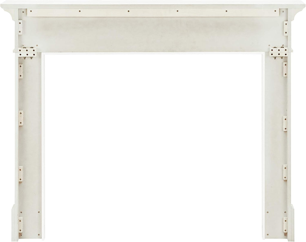 Furniture for Your Fireplace, Premium Grade A MDF Mantel Surround, Crisp White Paint, Interior Opening 48"