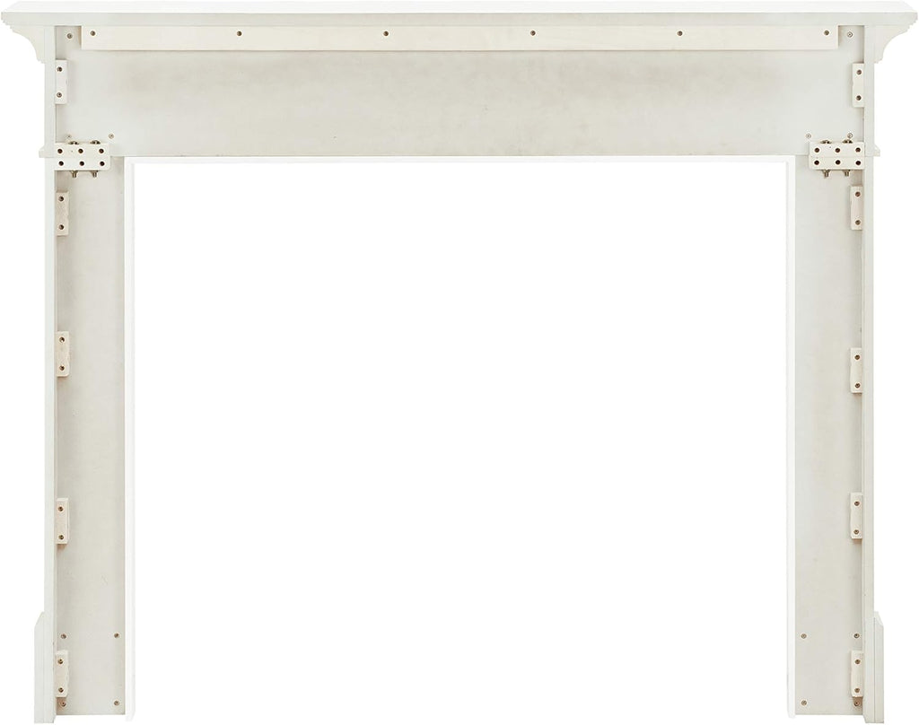 Furniture for Your Fireplace, Premium Grade A MDF Mantel Surround, Crisp White Paint, Interior Opening 56"