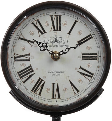 Lily's Home Antique Inspired Decorative Mantle Clock with Large Roman Numerals