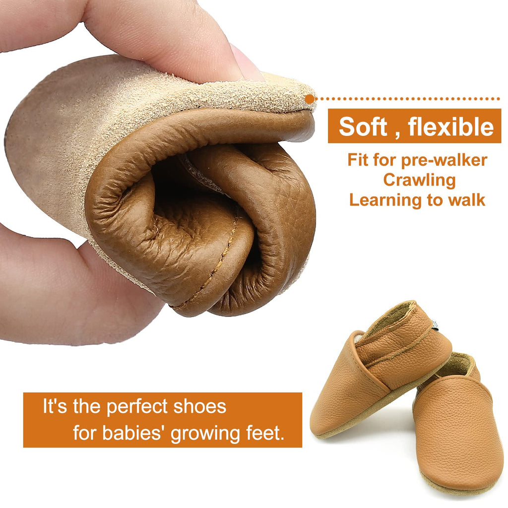 Soft Sole Baby Shoes Leather Moccasins Girls Boys