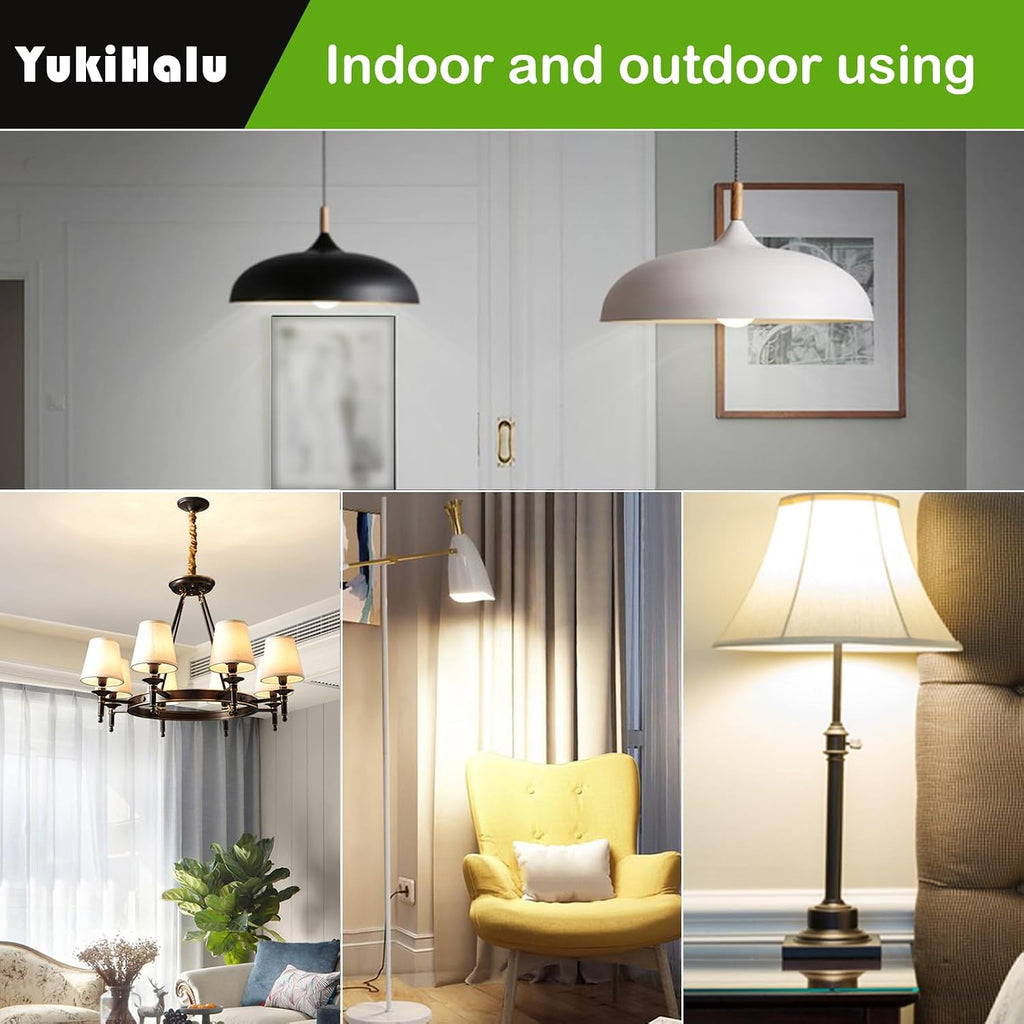 A15 LED Light Bulbs, 60W Equivalent, E26 Base, 5000K Daylight White, 7W 600 Lumens 120V, Ceiling Fan Light Bulbs