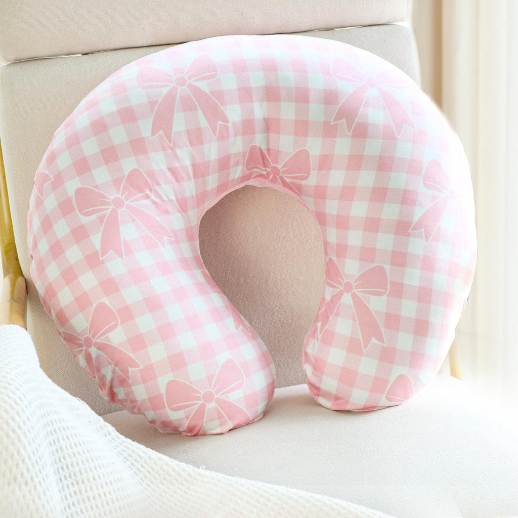 Nursing Pillow Cover, Soft Stretchy Nursing Cover for Breastfeeding Pillow, 1 Pack Reversible Removable Slipover for