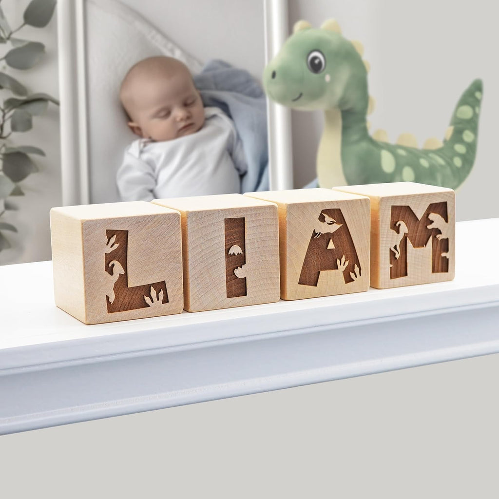 Personalized Nursery Name Block Letters - Custom Wooden Name Blocks for Vintage Nursery Decor/Custom Gift new mom boy