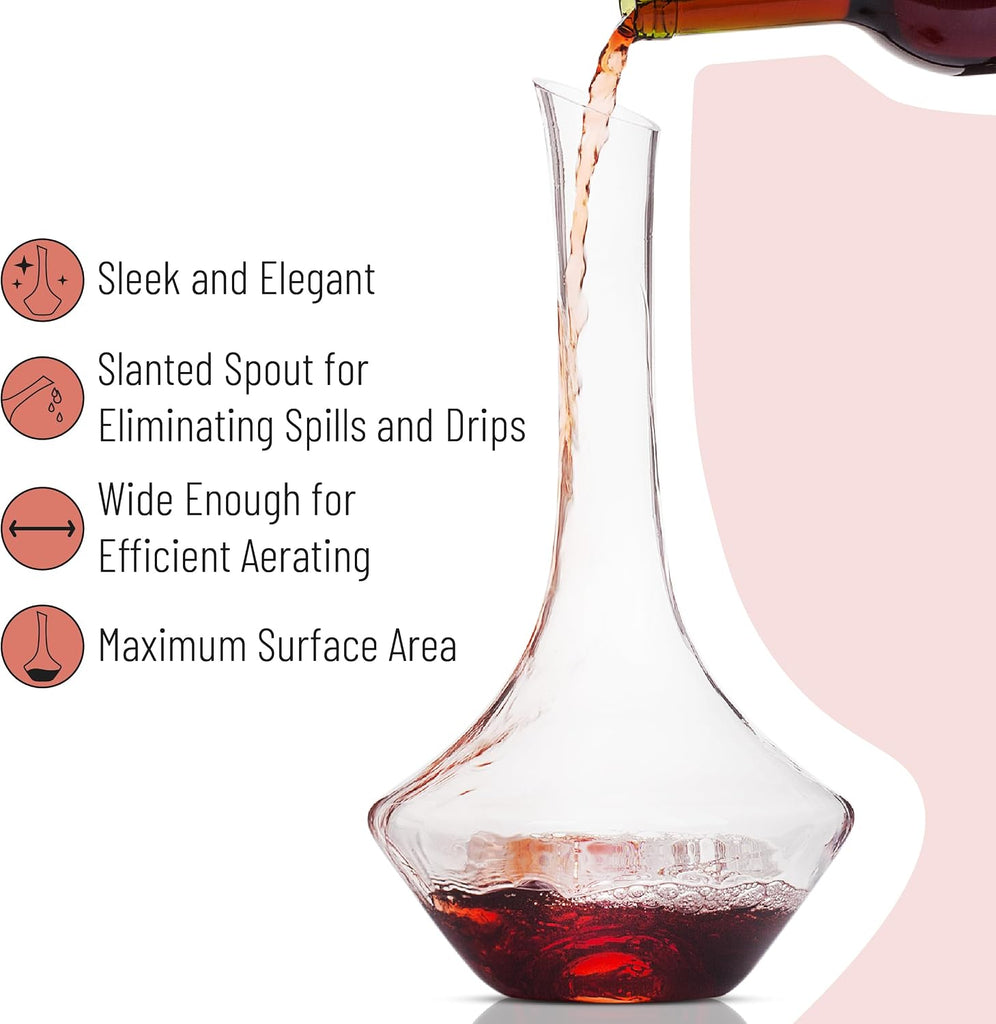 BTaT- Wine Decanter with Stopper, Red Wine Decanter with Lid