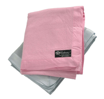Boutique: 100% Pure Cashmere Baby Blanket (Color: Baby Pink, Size: 36" x 44")