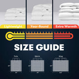 Goose Feather Down Fiber Cotton Comforter Queen - 100% Cotton Duvet Insert