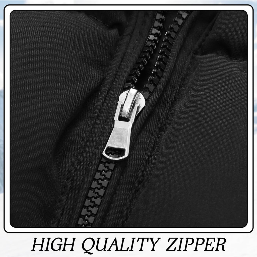 Winter Fleece Lined Puffer Jacket For Girl Collar Hooded Coats