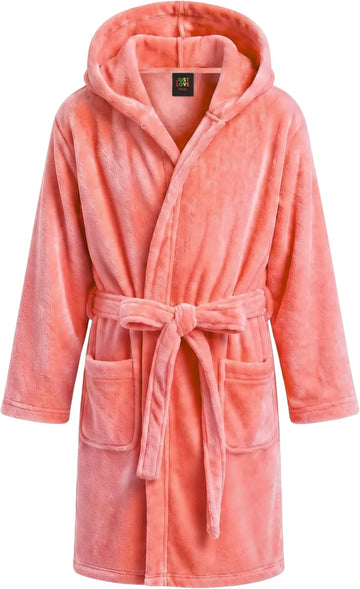 Hooded Plush Fleece Robe for Girls