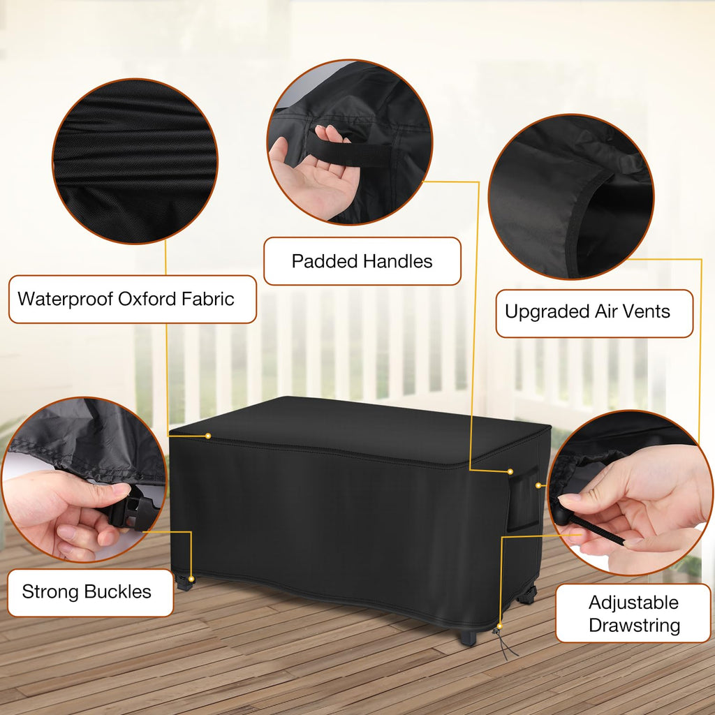 Rectangular Fire Pit Cover Propane Fire Table Cover 42x24x24 inch