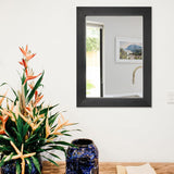 Wall Mirror Rectangle Decorative Mirror 12" x 16" , Black