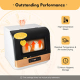 Portable Mini Dishwasher Countertop, Small Dishwasher with 3 Wash Programs