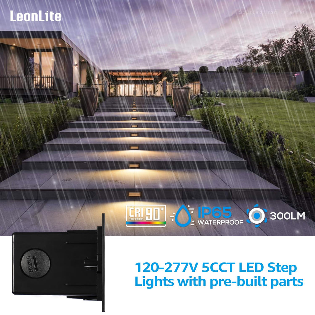 Update 5CCT LED Step Lights, 120V-277V, Oil Rubbed Bronze