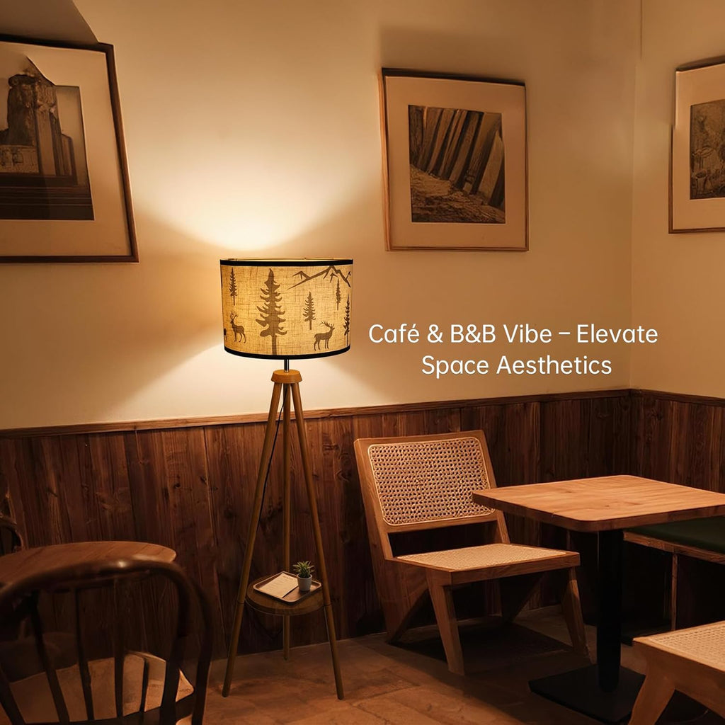 Tripod Floor Lamps Tall Standing Lamp Modern Floor Lamp with Fabric Shades,Dimmable Floor Lamp Industrial Reading Light