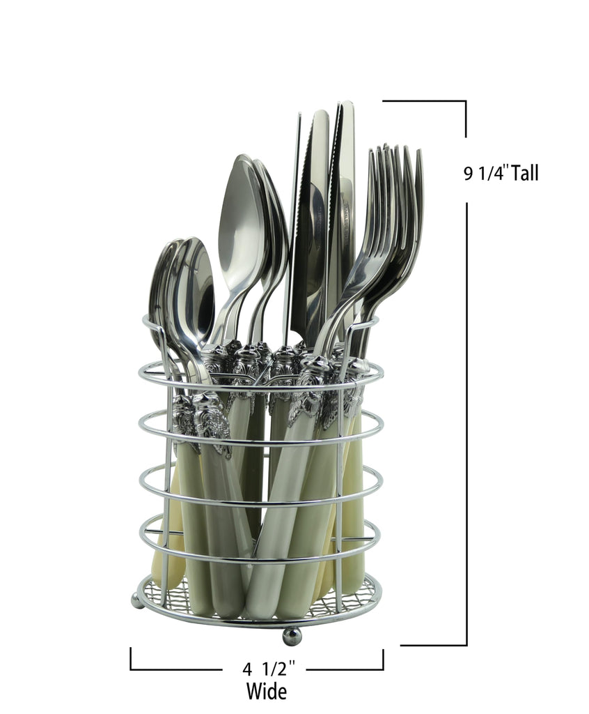 Baroque Bone Mix & Match Stainless Steel Flatware Collection, Set of 16