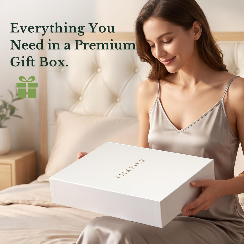 Mulberry Silk Bed Sheet Set, 4 Pcs, Champagne