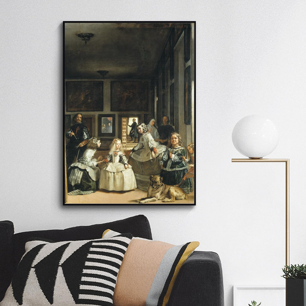 Diego Velazquez Canvas Wall Art - Las Meninas Poster - Famous Oil Painting Reproductions - Classic Prints Vintage