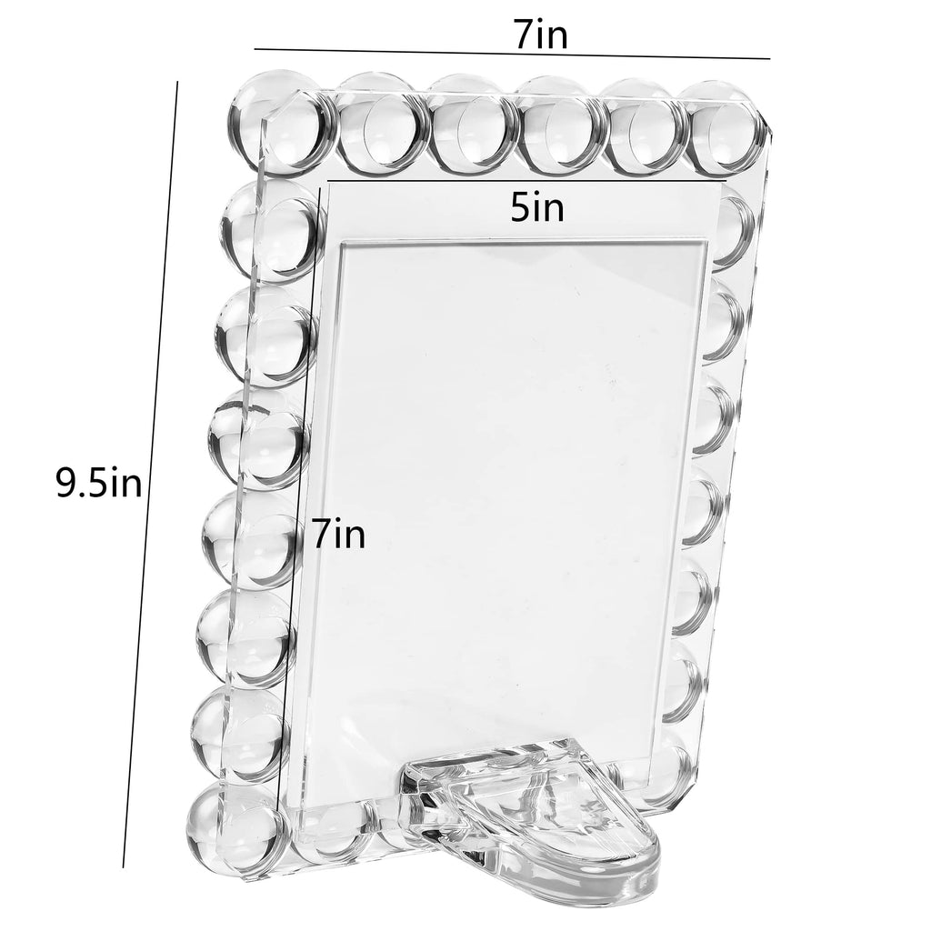 Crystal 5x7Inch Picture Frame Decor, Wedding Frame Tabletop Display, Display Pictures 5''x 7'', Comes with Gift Box