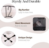 Oakrain Rustic Large Wall Clock, Classic Vintage Hanging Clock