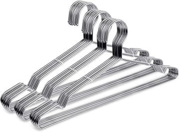 Wire Coat Hangers - Strong Heavy Duty Stainless Steel Metal Hangers, Ultra Thin Space Saving (30 Pack, 16.5 Inch)