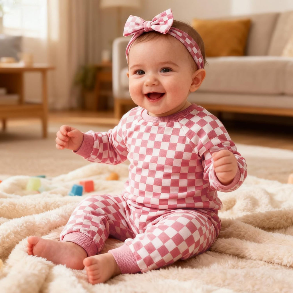 Infant Baby Girl Clothes Long Sleeve Loose Sweatshirts Pockets Pants Headband Outfits Fall Winter Spring Gift