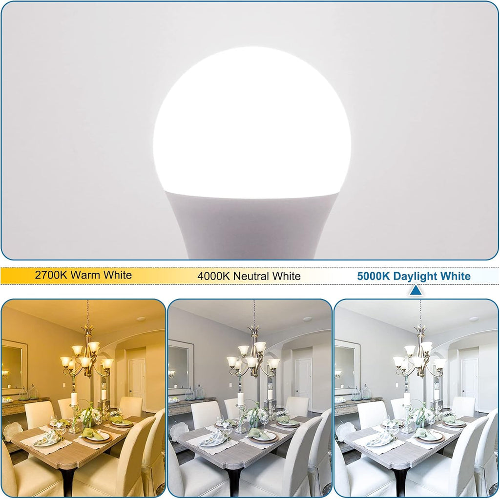 12 Pack E12 Ceiling Fan LED Light Bulbs 60W Equivalent 5000K Daylight
