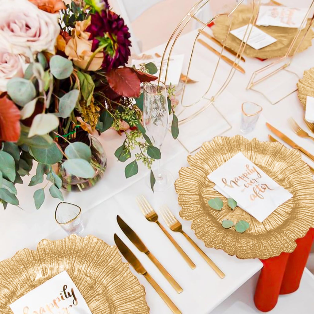 50 Pcs Bulk, 13 Inch Reef Wedding Chargers