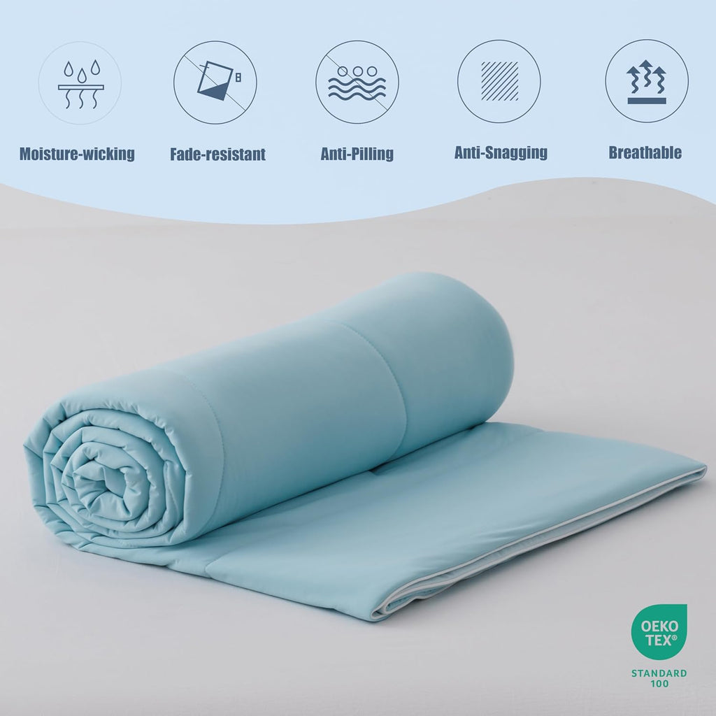 Cooling Comforter for Hot Sleepers, All Season Breathable Lightweight Comforter, Double Sided Cooling Blanket Cozy