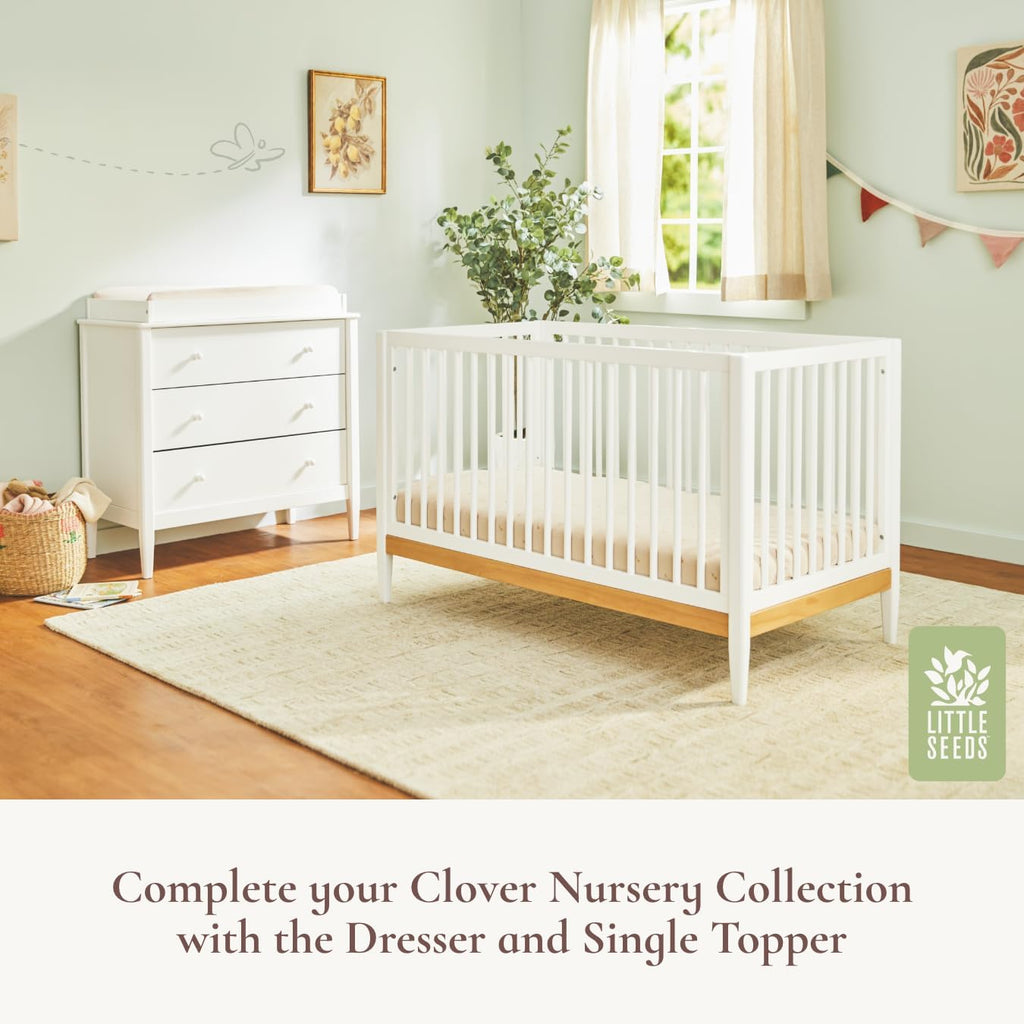 Clover 4-in-1 Convertible Baby Crib to Toddler Bed, Grove Green