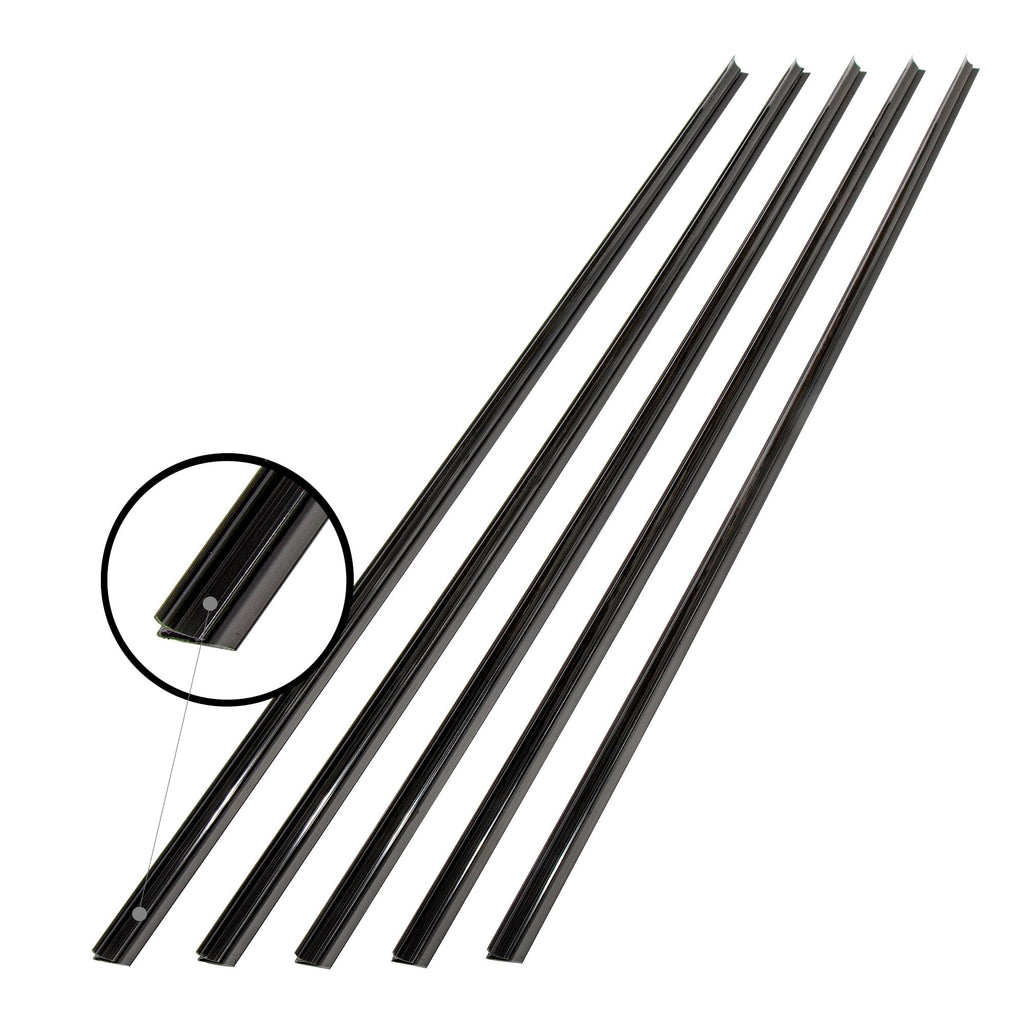 47 in Vinyl Inside Corner Trim in Brushed Onyx (5 Pack)