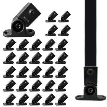 30Pack 3/4" Aluminum Alloy Square Baluters Shoes, Swivel Design Decorative Staircases Shoes for 3/4 Square Interior