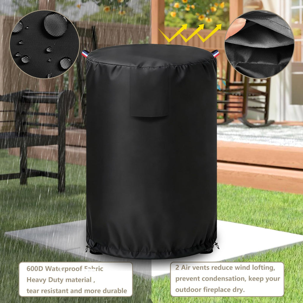Fire Pit Covers for Ninja Fireside 360 Outdoor Heater & Fire Pit, Outdoor Heavy Duty 600D Waterproof Cover for Ninja