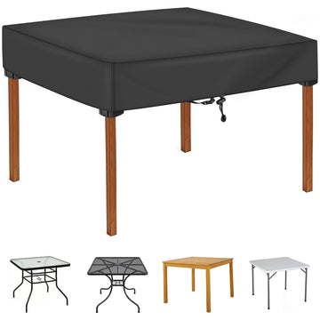Square Patio Table Cover for Outdoor Furniture, 36"x36"x6", Black