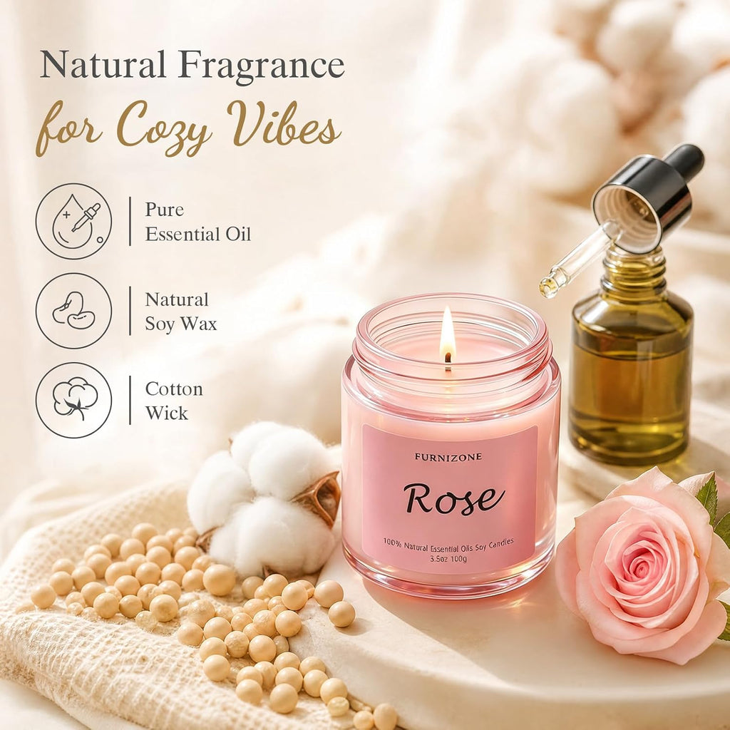 Candles Scented, 6 Pack Soy Wax Aromatherapy Gift Set for Women - Set of 6